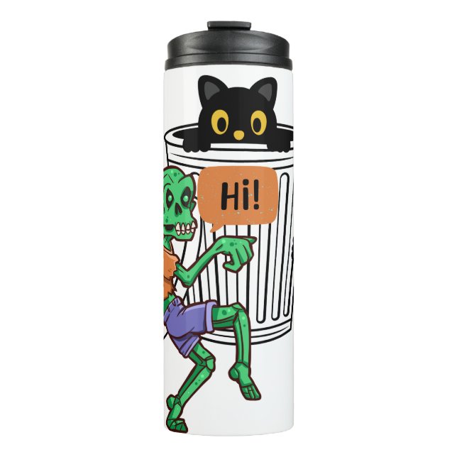 Scaredy Cat Halloween Thermal Tumbler (Front)