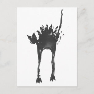 scaredy cat postcard