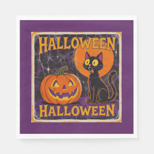 "Scaredy Cat" Replica Circa 1950's Napkin