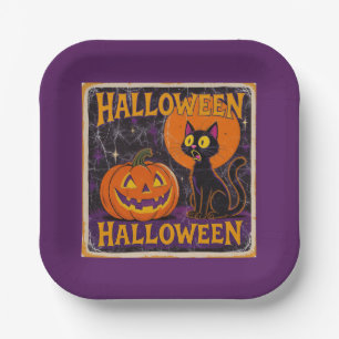 "Scaredy Cat" Replica Circa 1950's Paper Plate