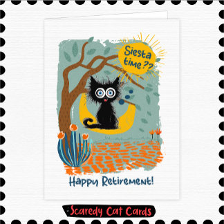 Scaredy Cat Retirement Card