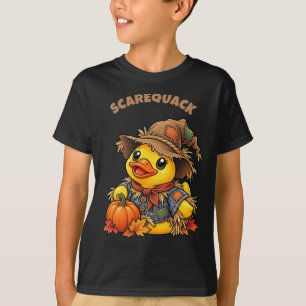Scarequack Autumn Scarecrow Rubber Duck T-Shirt