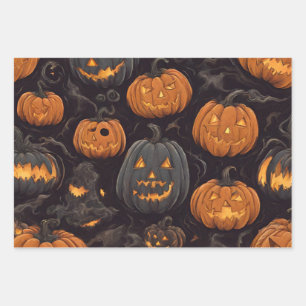 Scariest Halloween Pumpkins Ever  Wrapping Paper Sheet