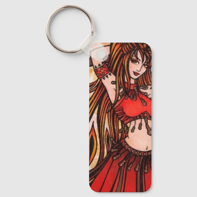 Scarlet belly dancer key ring (Front)