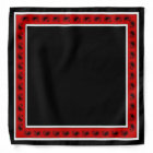 Scarlet Black Paisley Texas Bandanna