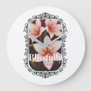 Scarlet Blossom Large Clock