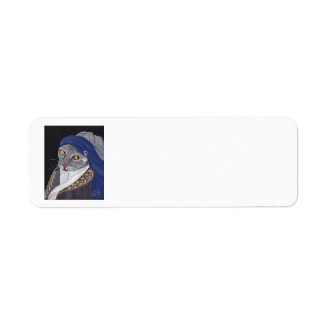 SCARLET CAT RETURN ADDRESS LABEL (Front)