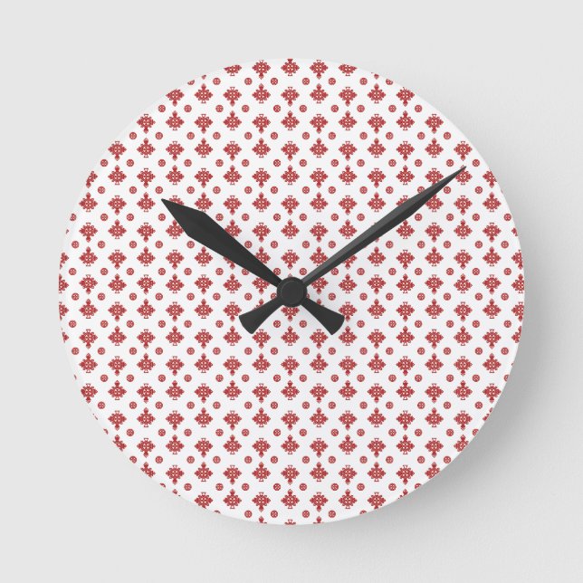 Scarlet Cross Harmony Round Clock (Front)