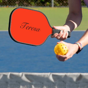 Scarlet Elegant Name Trendy Minimalist Pickleball Paddle