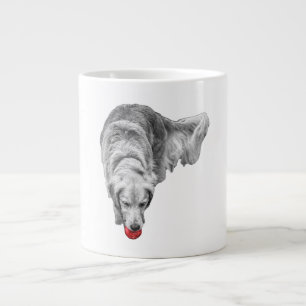 Scarlet Ember Gaze Large Coffee Mug