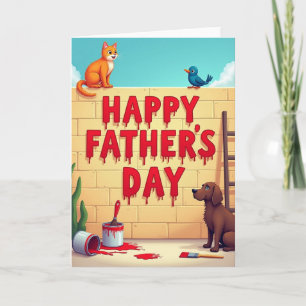 Scarlet Fathers Day Brick Card