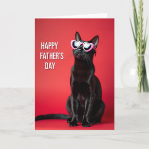Scarlet Feline Fathers Day Card