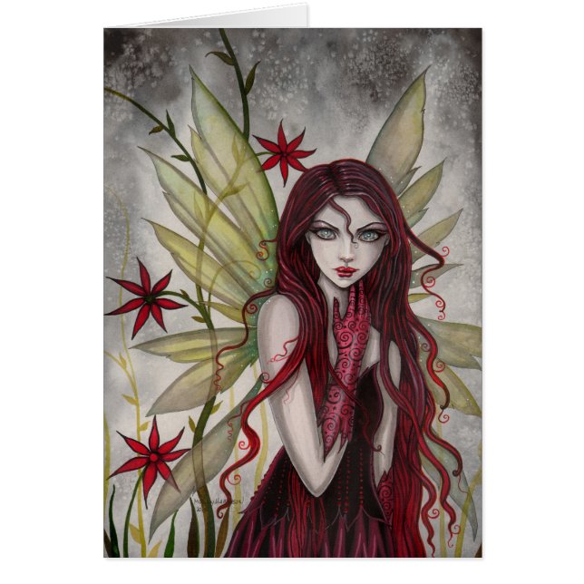 Scarlet Flower Fairy Fantasy Art by Molly Harrison (Front)