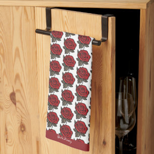  Scarlet Harmony  Tea Towel