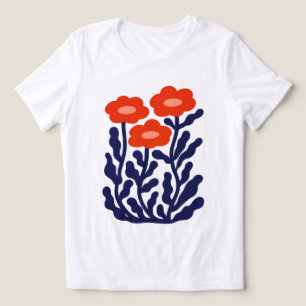 Scarlet Harmony Women’s Abstract Floral T‑Shirt Tri-Blend Shirt