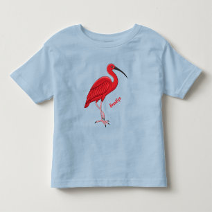 Scarlet ibis bird cartoon illustration toddler T-Shirt