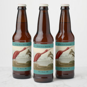 Scarlet Ibis - from Audubon's Birds of America Beer Bottle Label