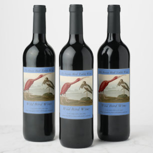 Scarlet Ibis - from Audubon's Birds of America Wine Label