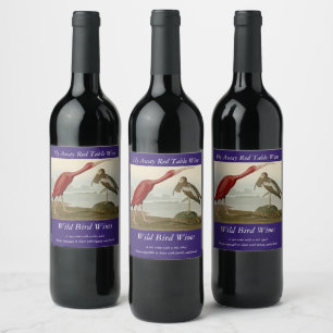 Scarlet Ibis - from Audubon's Birds of America Wine Label