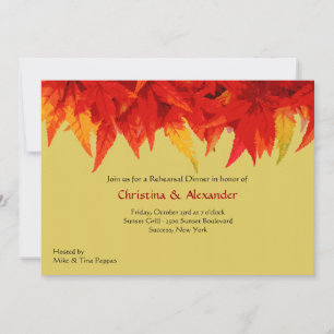 Scarlet Leaves Invitation