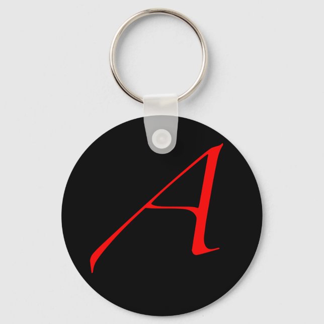 Scarlet letter A (for Atheist) Key Ring (Front)