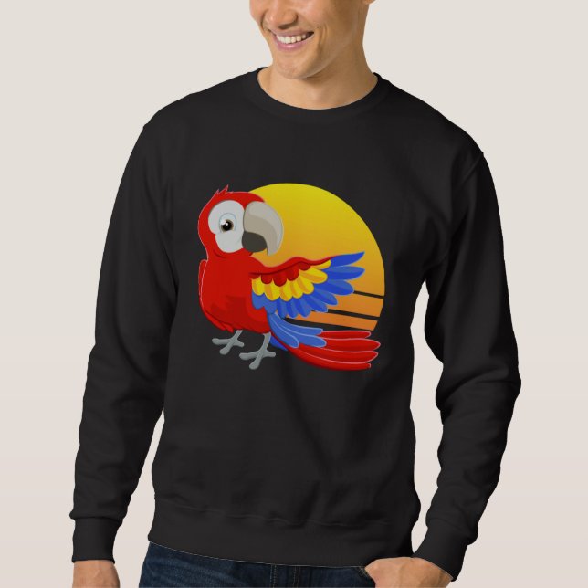Scarlet Macaw Costume Men Women Kids Sweatshirt (Front)