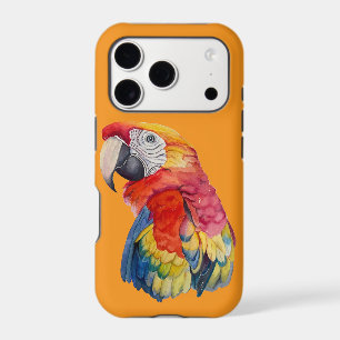 Scarlet Macaw – Expressive Watercolor Bird Art