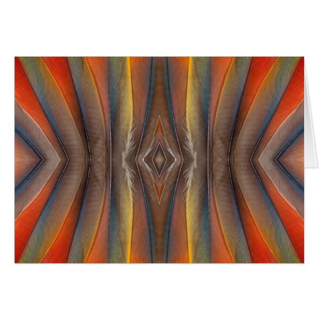 Scarlet Macaw feather design (Front Horizontal)