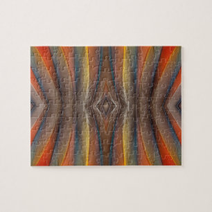 Scarlet Macaw feather design Jigsaw Puzzle