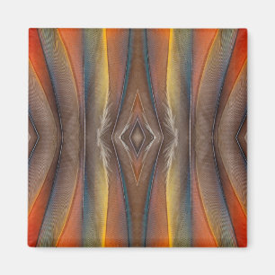 Scarlet Macaw feather design Magnet
