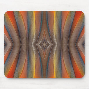Scarlet Macaw feather design Mouse Pad