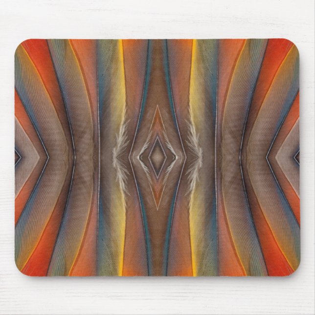 Scarlet Macaw feather design Mouse Pad (Front)