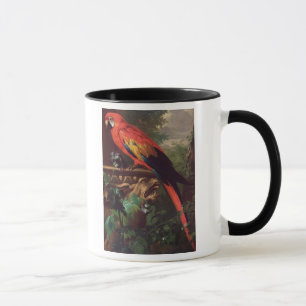 Scarlet Macaw in a Landscape (oil on canvas) Mug