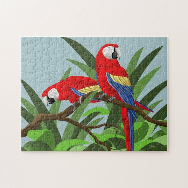Scarlet Macaw Jigsaw Puzzles (Horizontal)