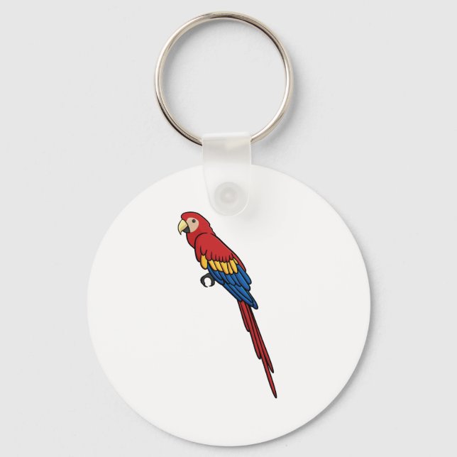 Scarlet Macaw Key Ring (Front)