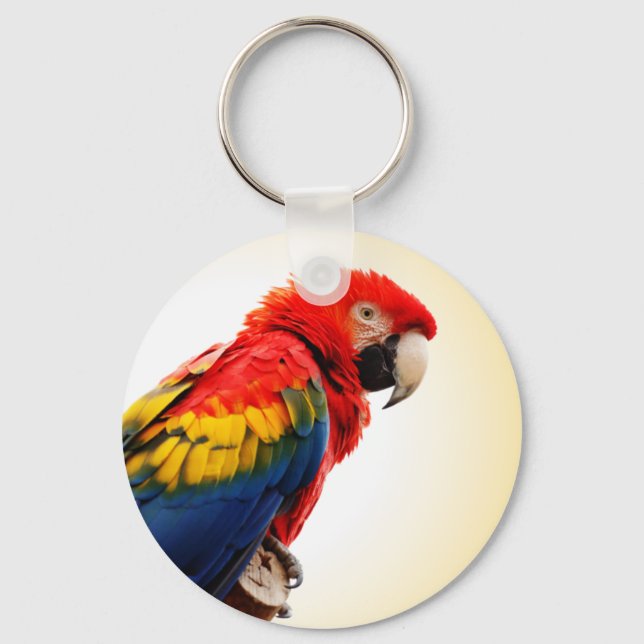 Scarlet Macaw Key Ring (Front)