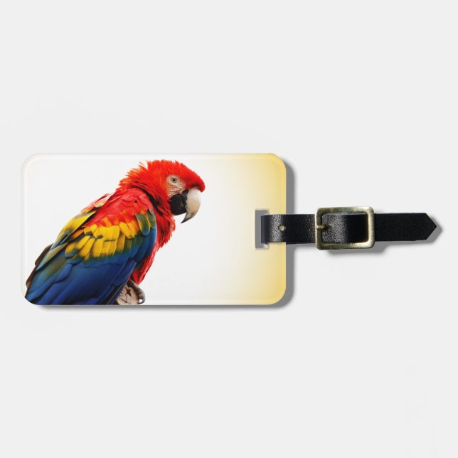 Scarlet Macaw Luggage Tag (Front Horizontal)