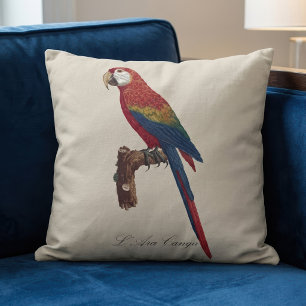 Scarlet Macaw or Red-Breasted Macaw, Ara macao Cushion