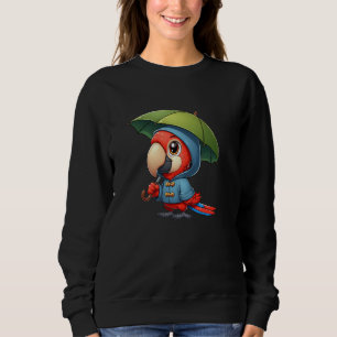 Scarlet Macaw Parrot Umbrella Pet Funny Raincoat Sweatshirt