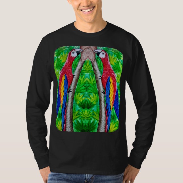 Scarlet Macaw Pride  T-Shirt (Front)