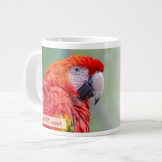 Scarlet Macaw Psalm 91:4 KJV Large Coffee Mug