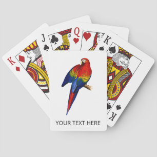 Scarlet Macaw Tropical Colourful Rain Forest Bird Playing Cards