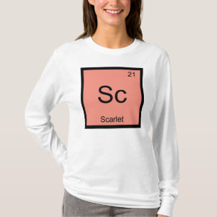 Scarlet Name Chemistry Element Periodic Table T-Shirt