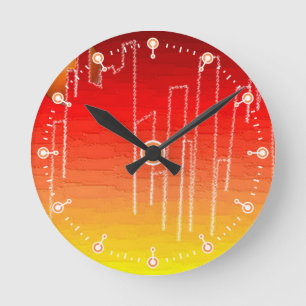 Scarlet Night Medium Clock