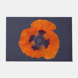 Scarlet Orange Poppy 1 Doormat