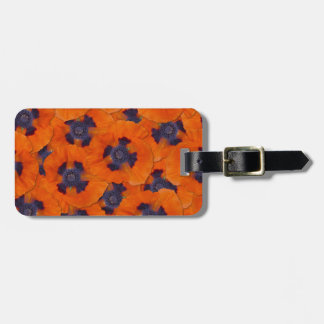 Scarlet Orange Poppy Seamless Pattern Luggage Tag