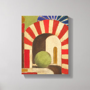 Scarlet Pavilion Rhythm – Bold Abstract Art Canvas Print