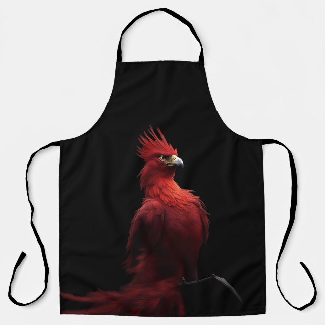 Scarlet Phoenix Sits Proudly Apron (Front)