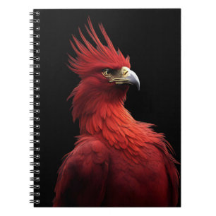 Scarlet Phoenix Sits Proudly Notebook