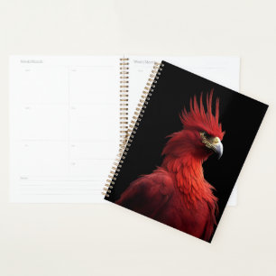 Scarlet Phoenix Sits Proudly Planner